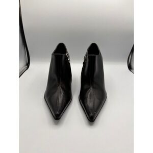 Unlisted Black Pointed Toe Stiletto Ankle Boots Side Zip Y2K Booties Size 6.5